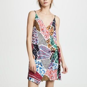 Farm Rio Onca Patchwork Mini Wrap Dress